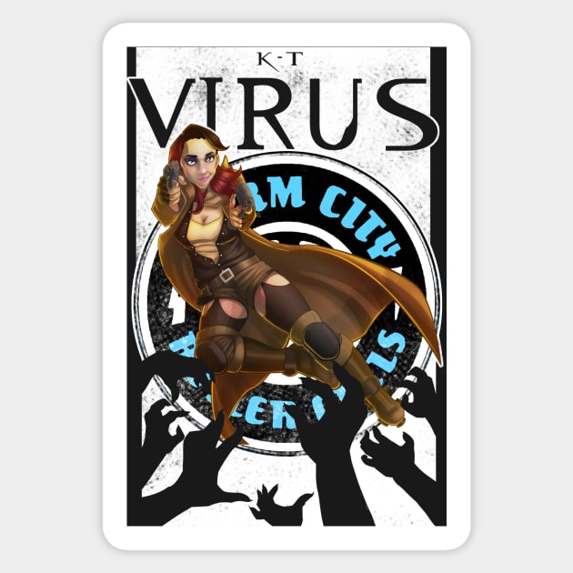 K-T VIRUS Sticker by SCRG